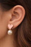 Pearl Heart Studs