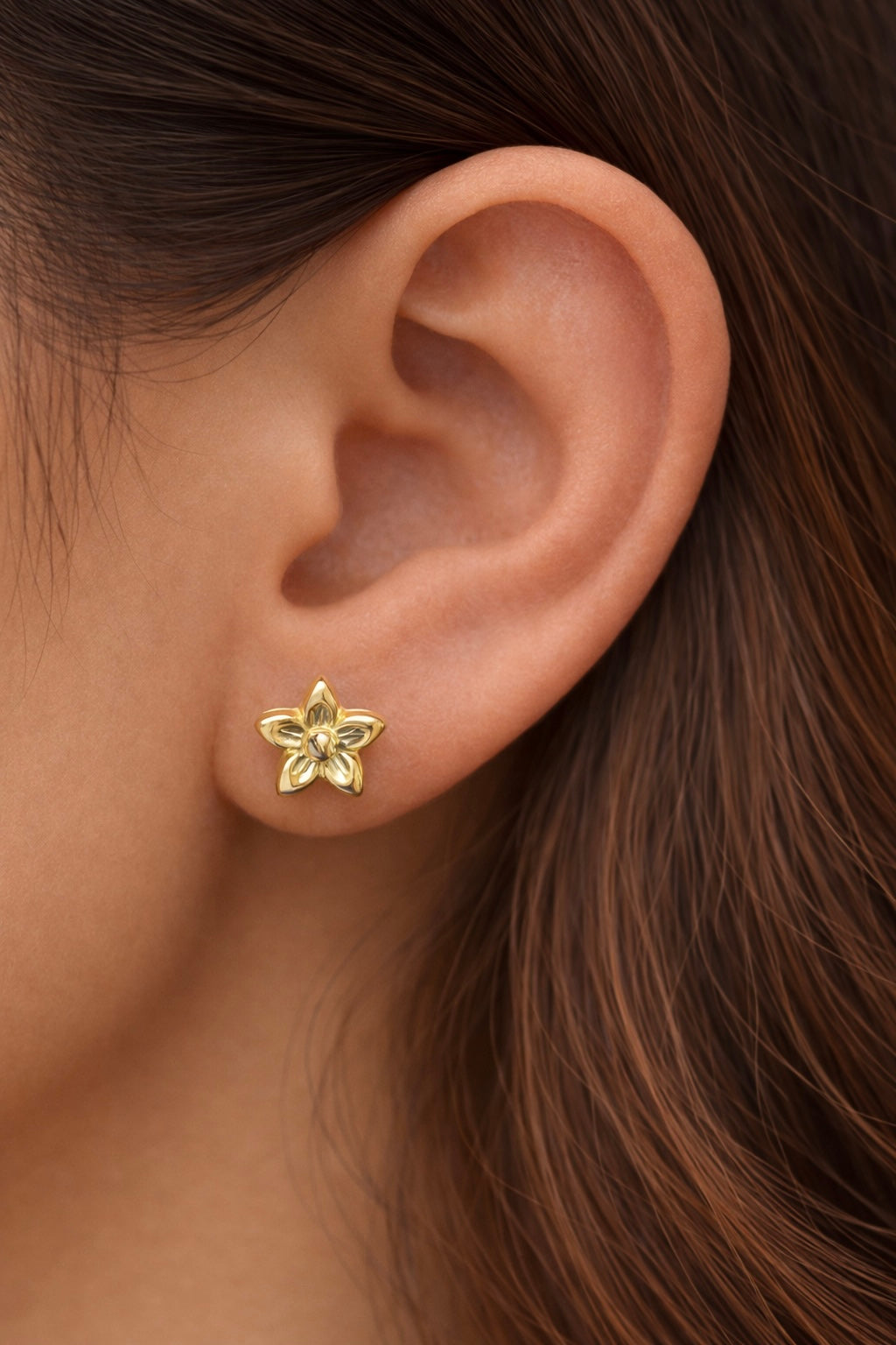 Golden Flower Studs