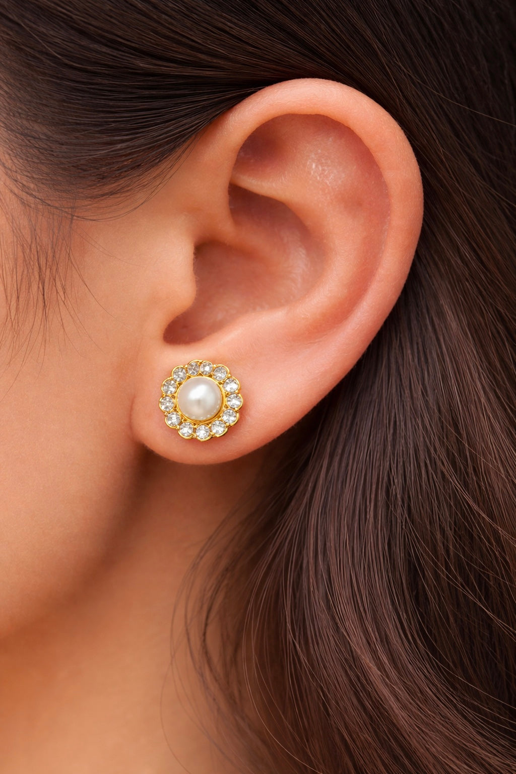 Flower Pearl Studs