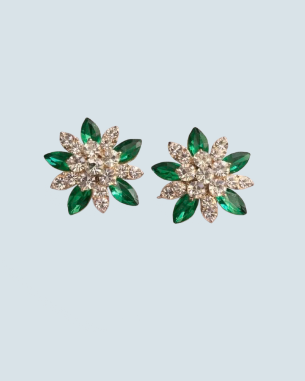 Double Bloom Crystal Studs