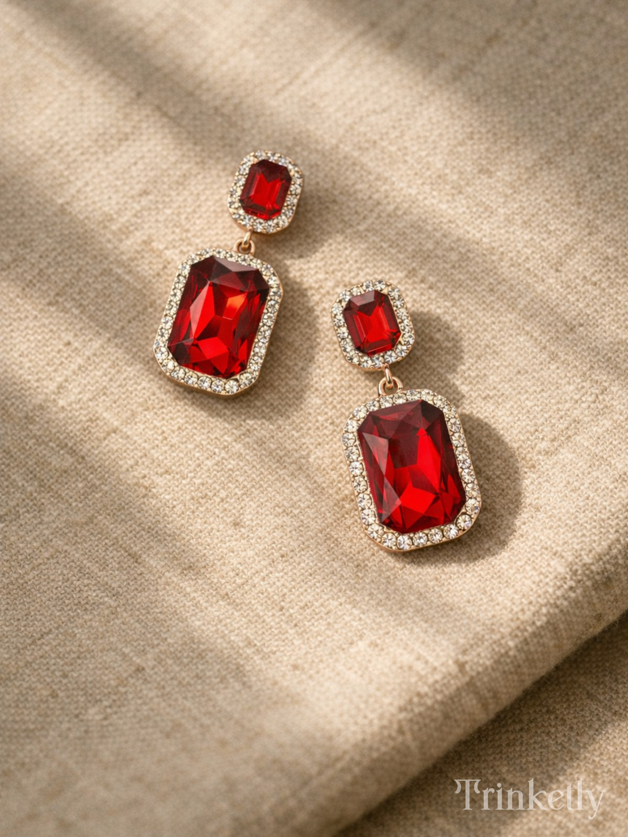 Glam Drop Crystal Earrings