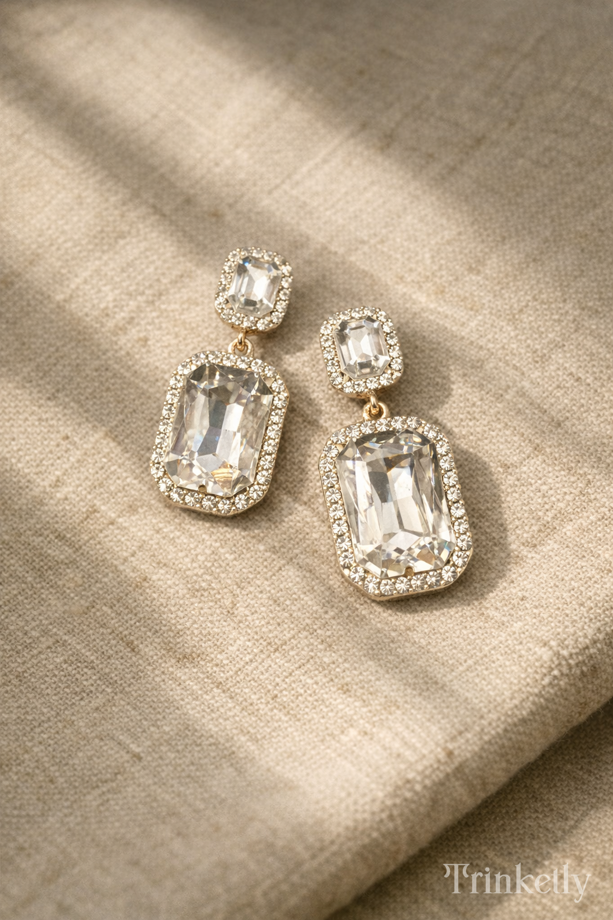 Glam Drop Crystal Earrings