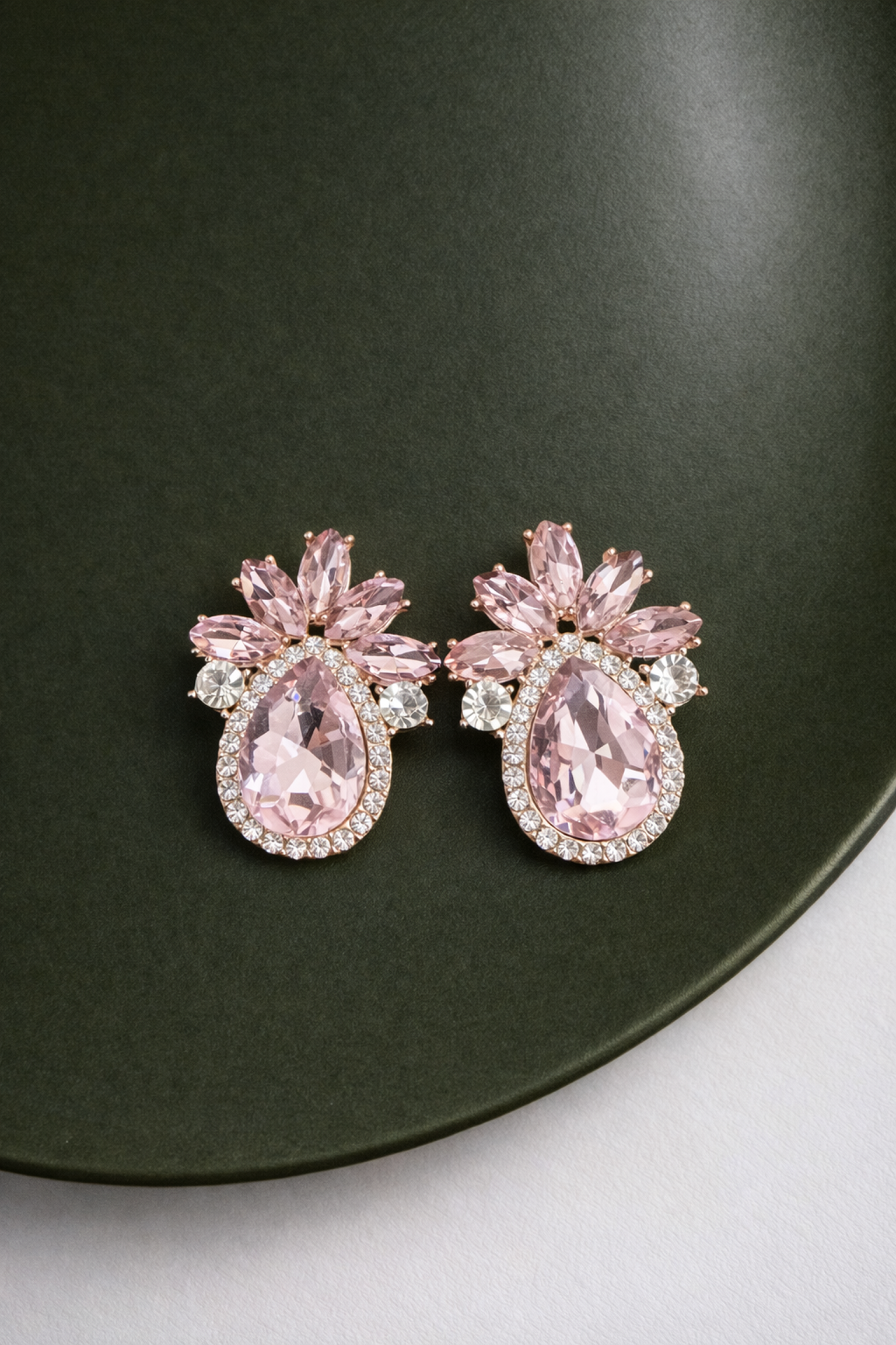 Royal Teardrop Stone Earrings