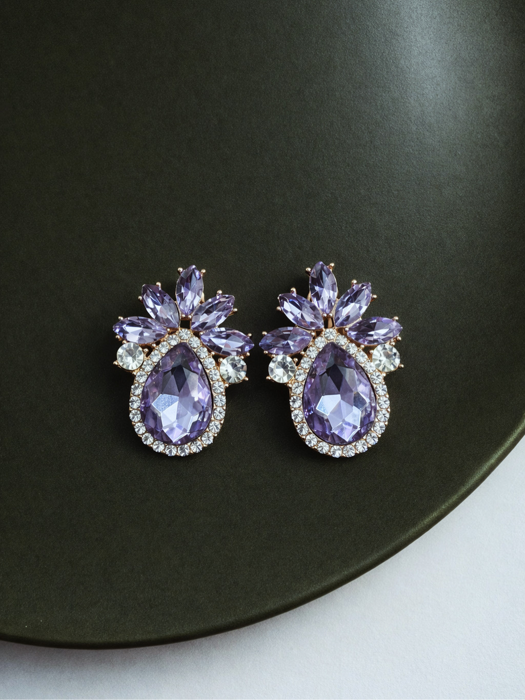 Royal Teardrop Stone Earrings