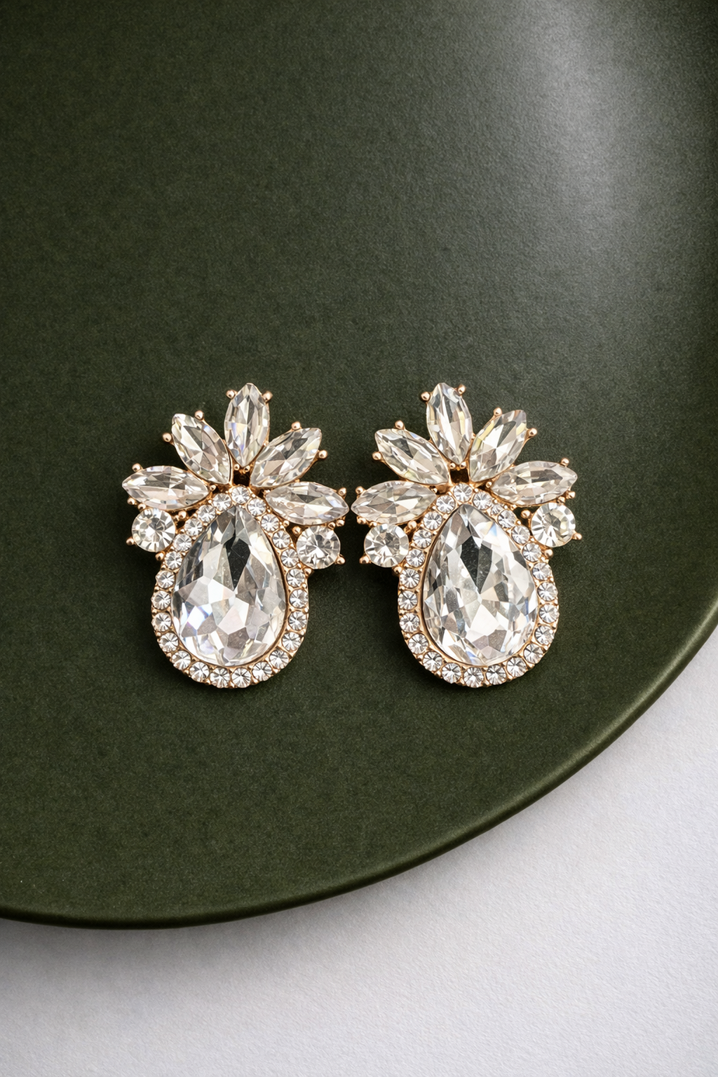 Royal Teardrop Stone Earrings