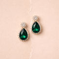 Halo Teardrop Crystal Studs