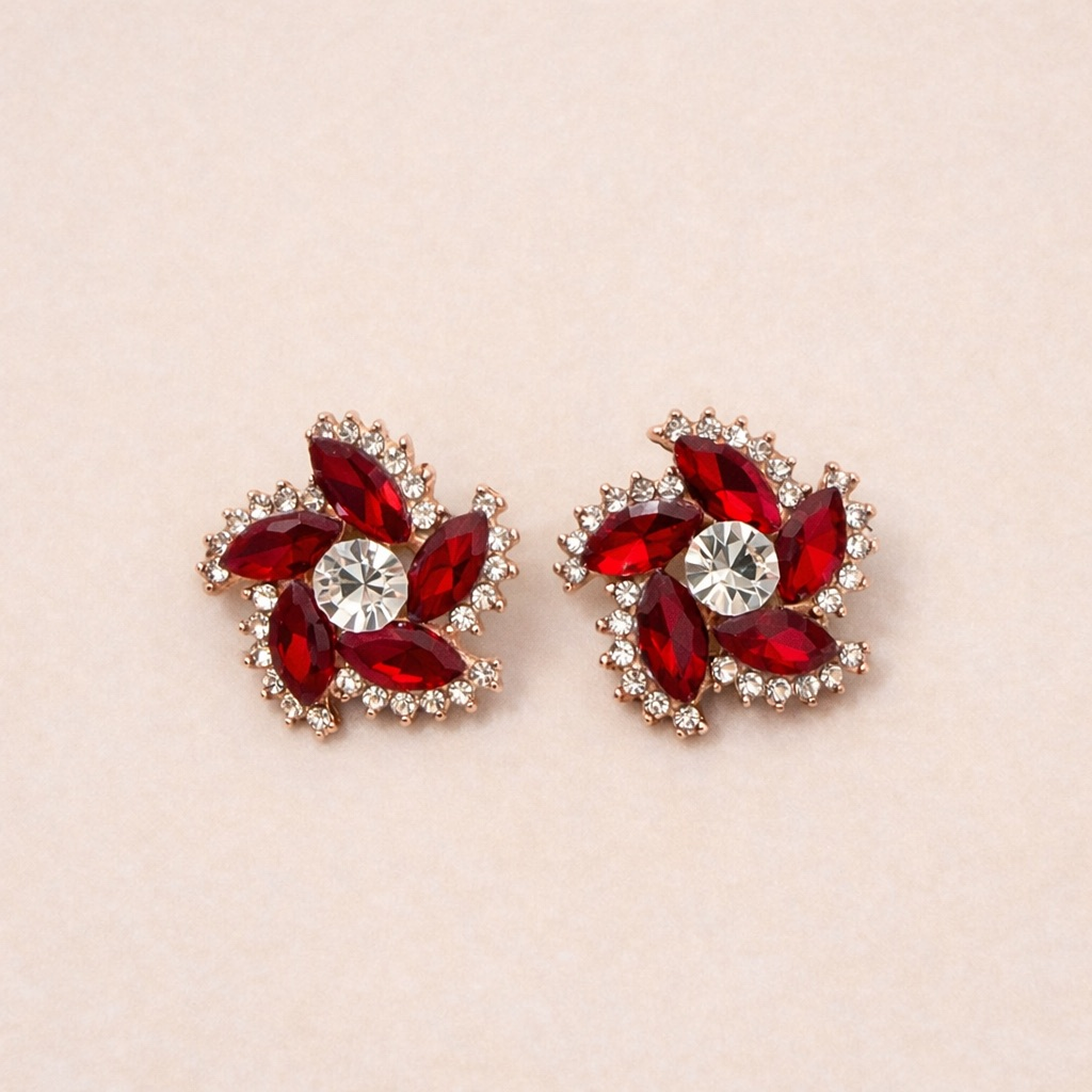 Swirl Crystal Studs