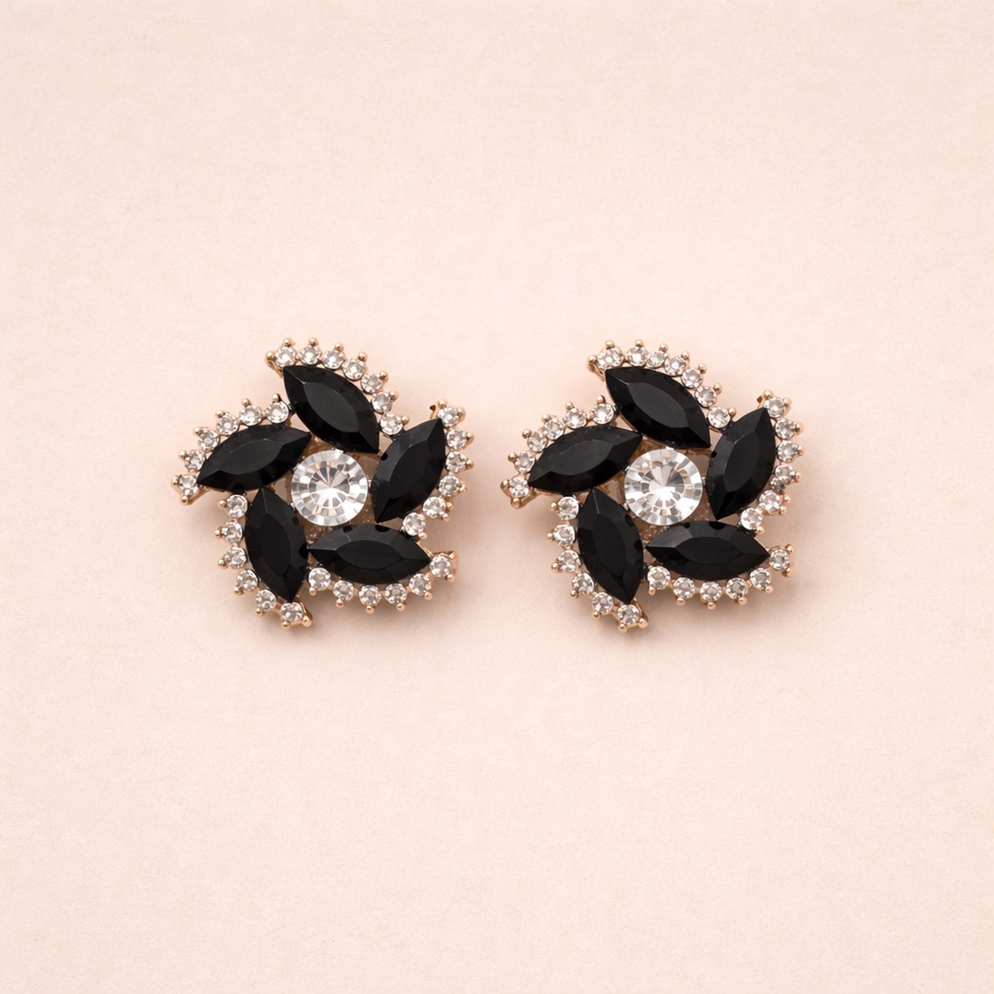 Swirl Crystal Studs