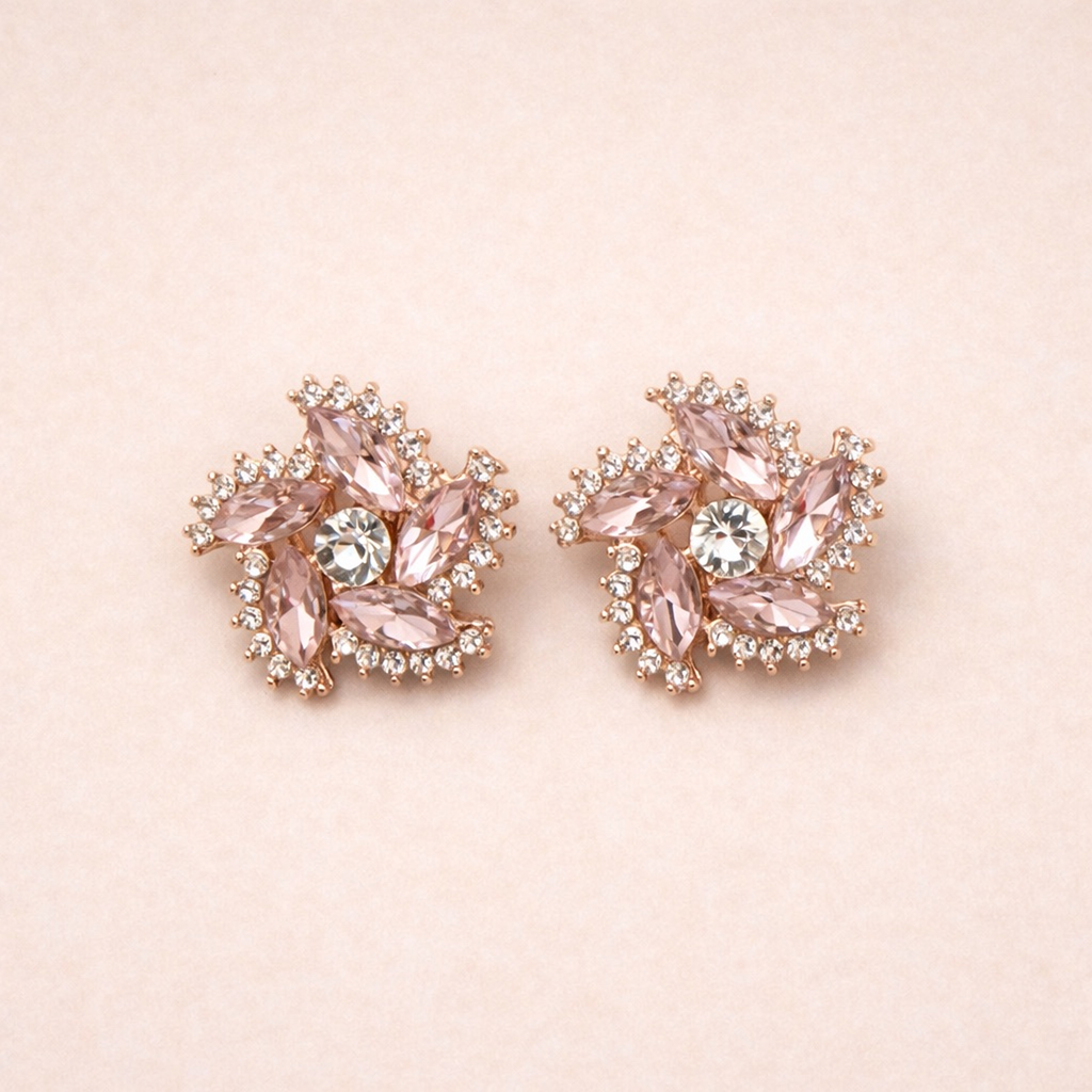 Swirl Crystal Studs