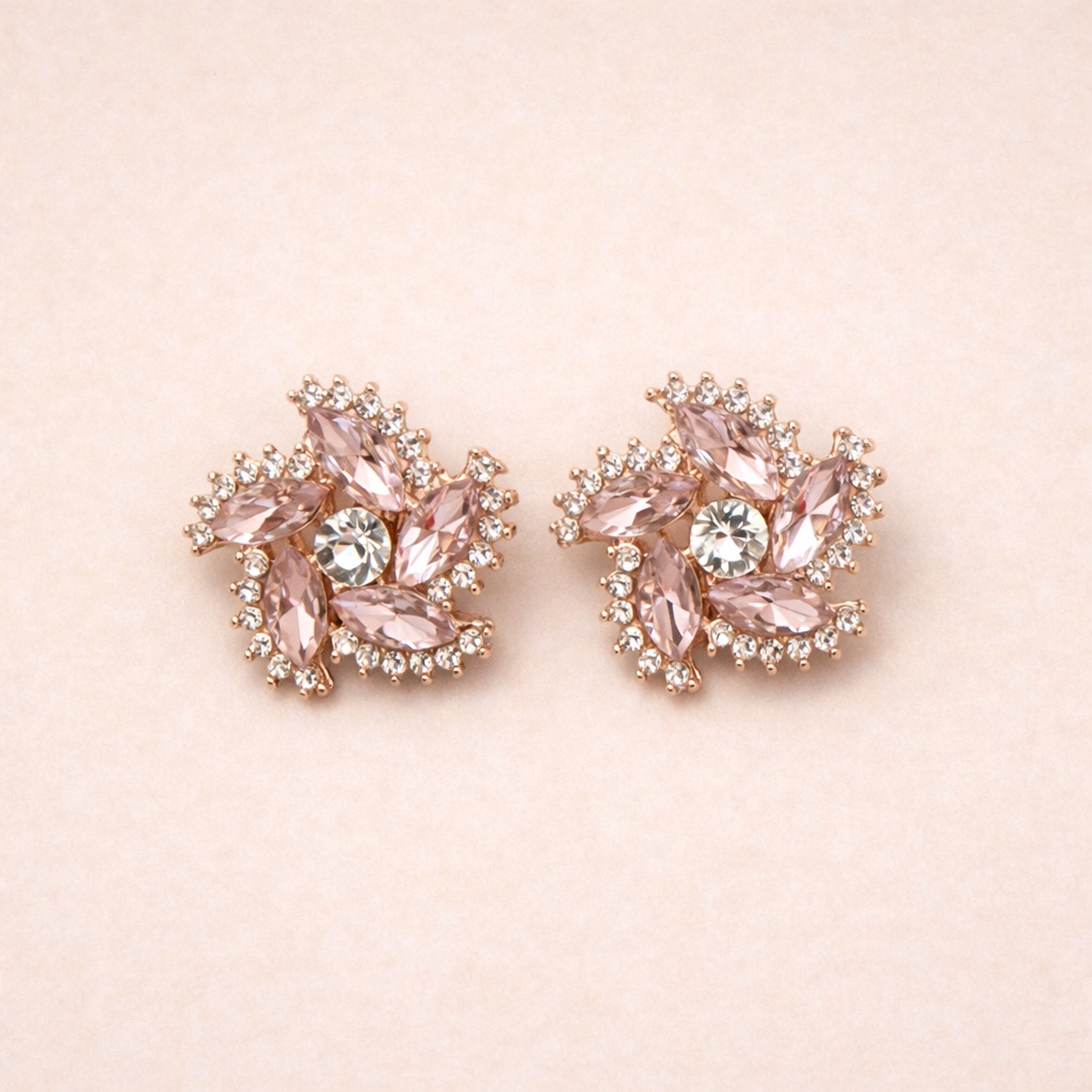 Swirl Crystal Studs
