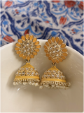 Floral Stone Jhumka