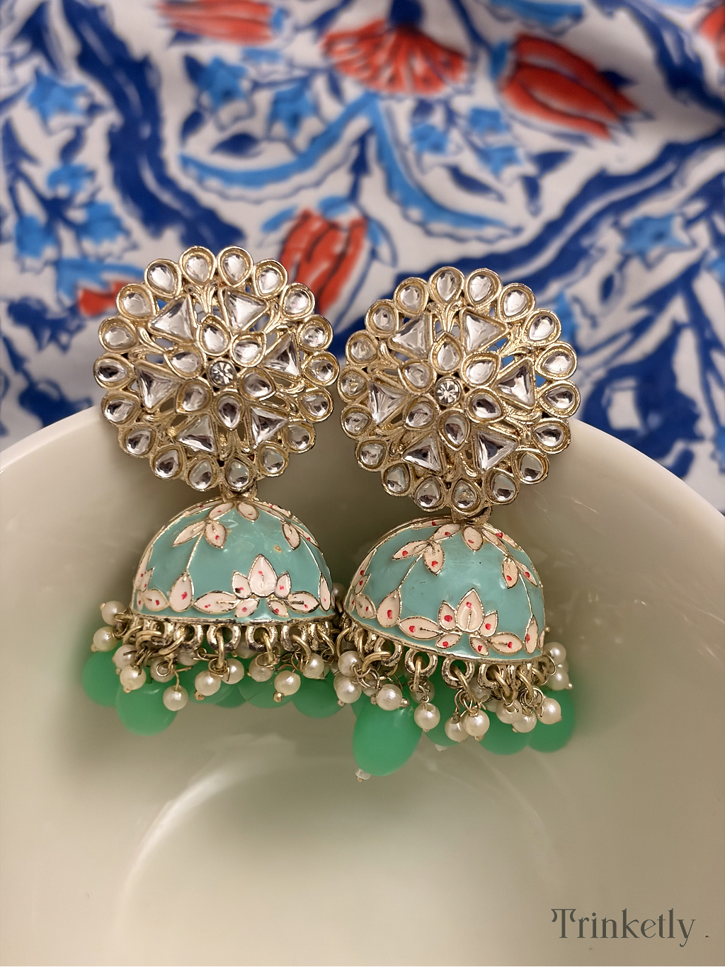 Kundan Meenakari Jhumka