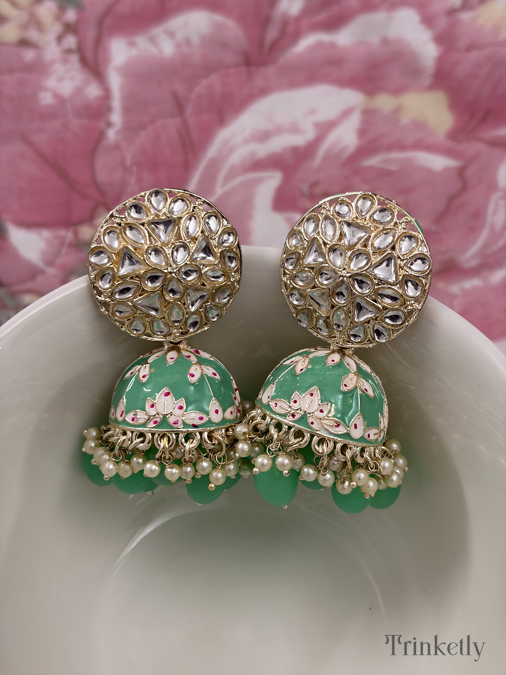 Kundan Meenakari Jhumka