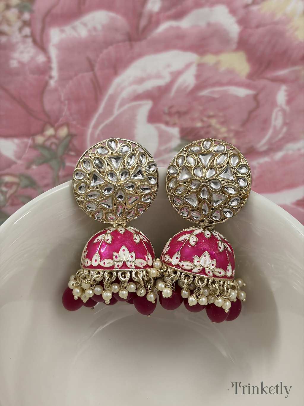 Kundan Meenakari Jhumka