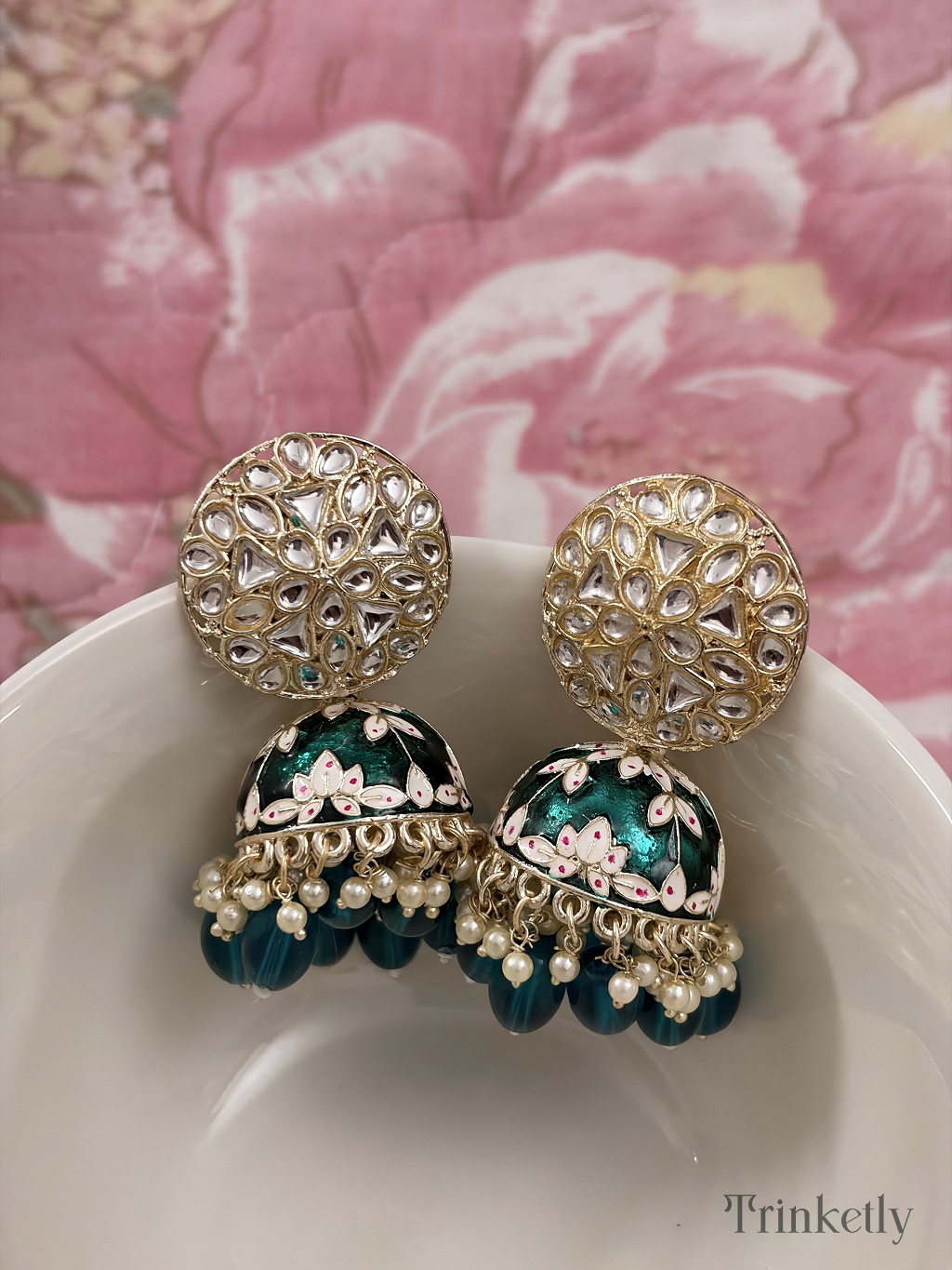 Kundan Meenakari Jhumka