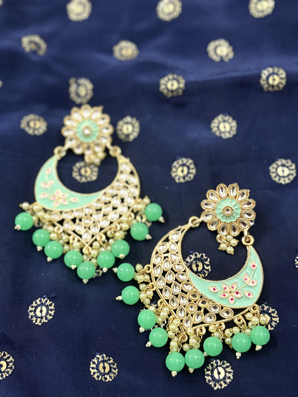 Ivory Petal Chandbali Earrings
