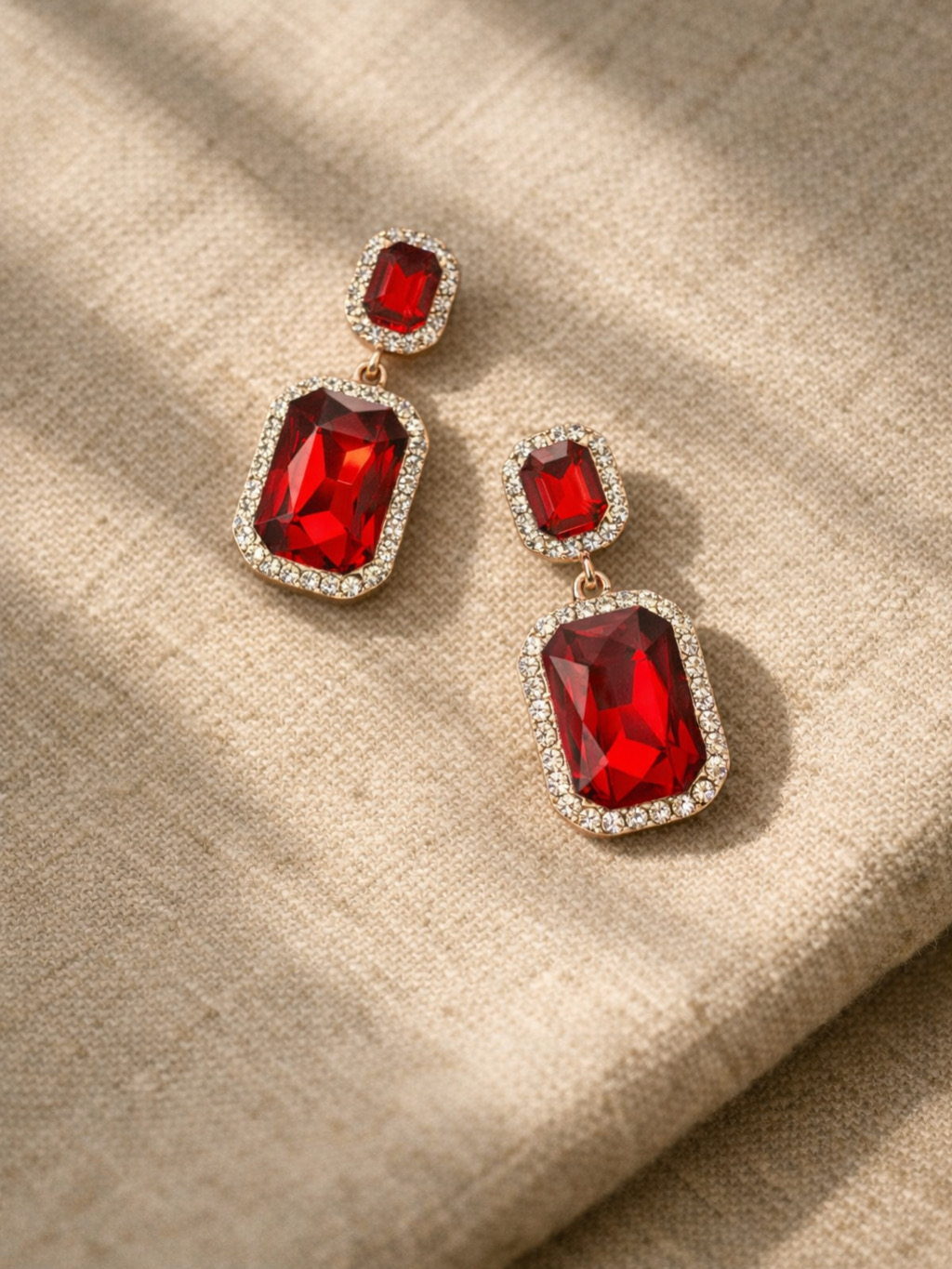 Glam Drop Crystal Earrings