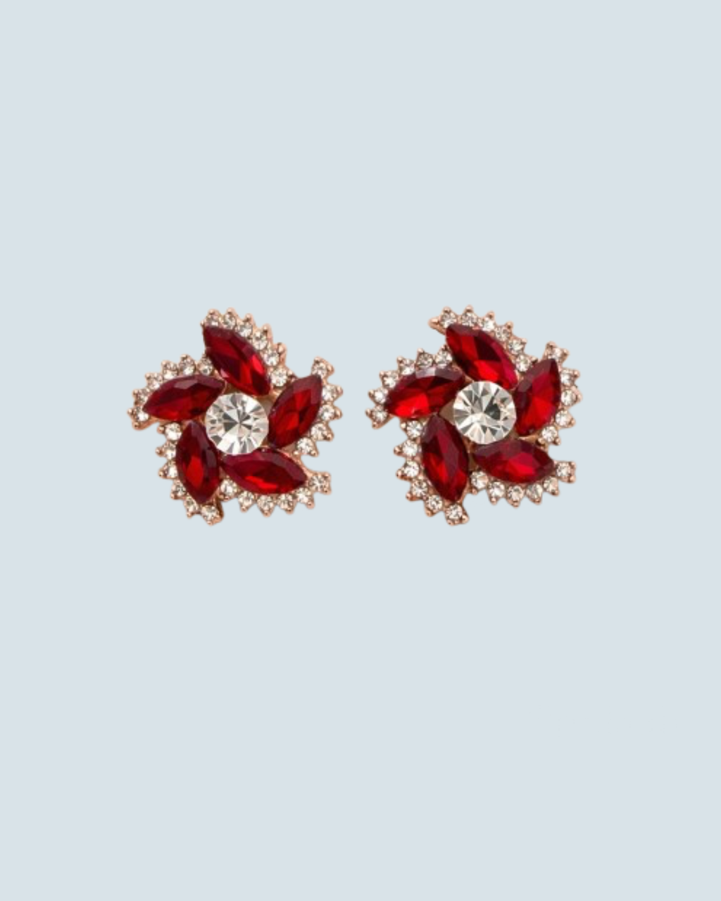 Swirl Crystal Studs