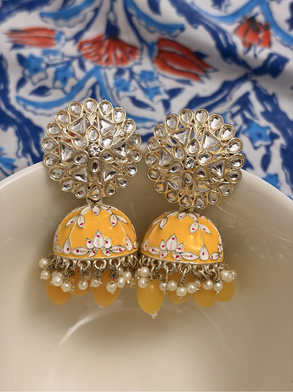 Kundan Meenakari Jhumka