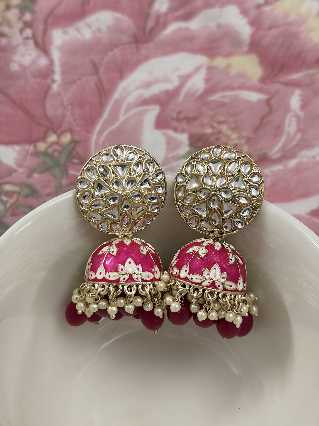 Kundan Meenakari Jhumka