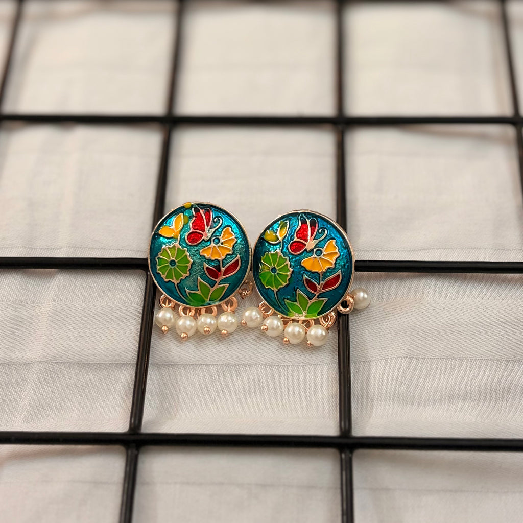 Bloom Meenakari Studs