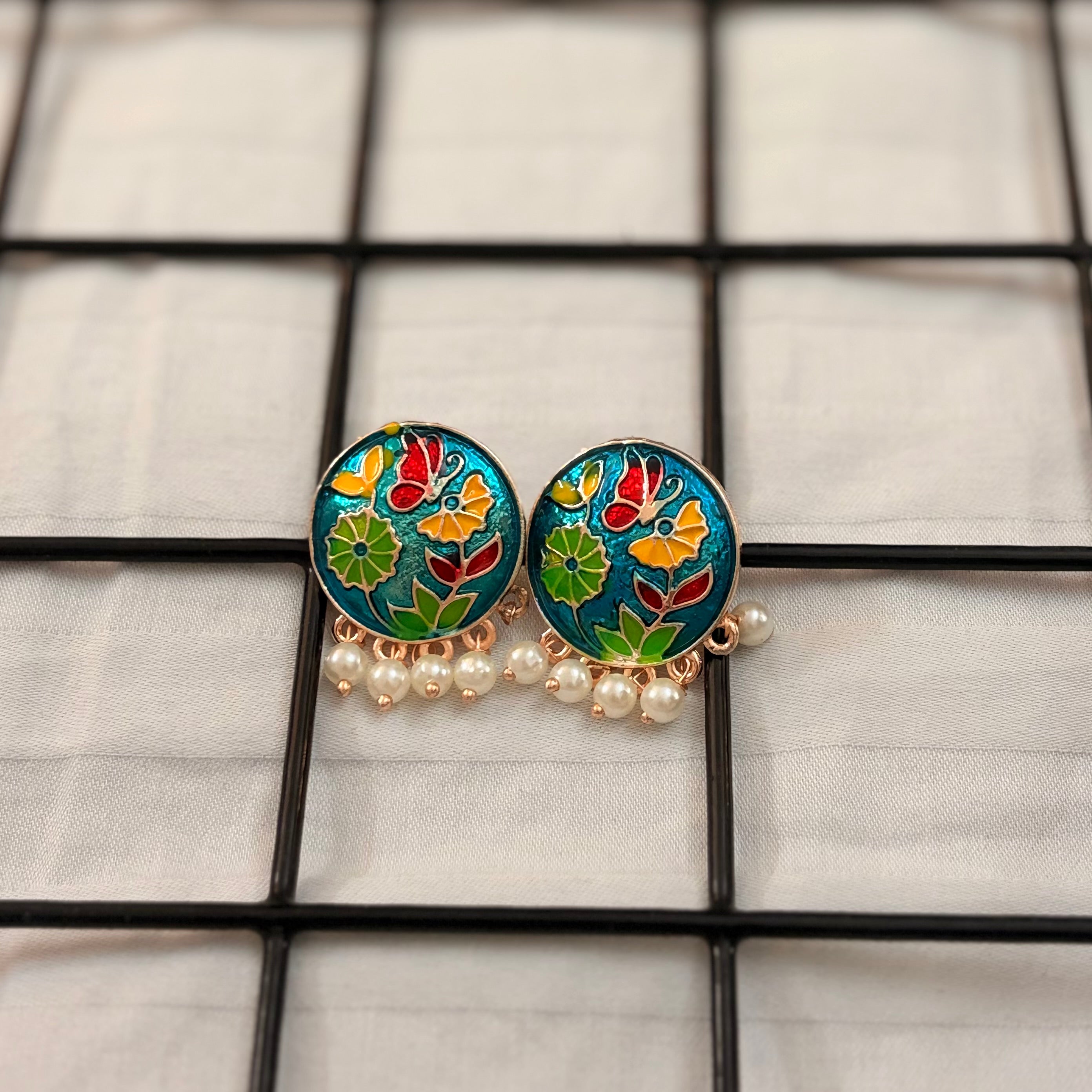 Bloom Meenakari Studs