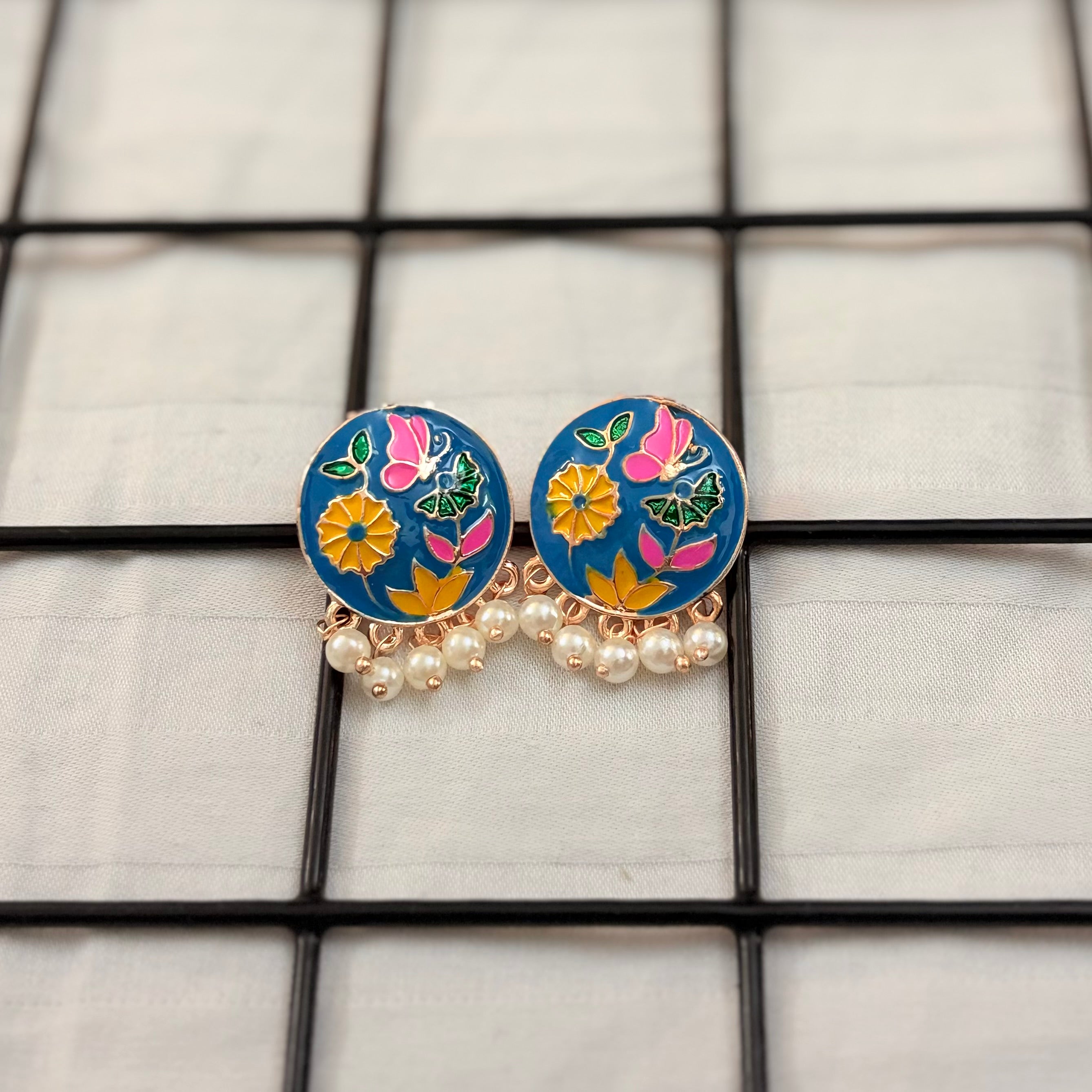 Bloom Meenakari Studs