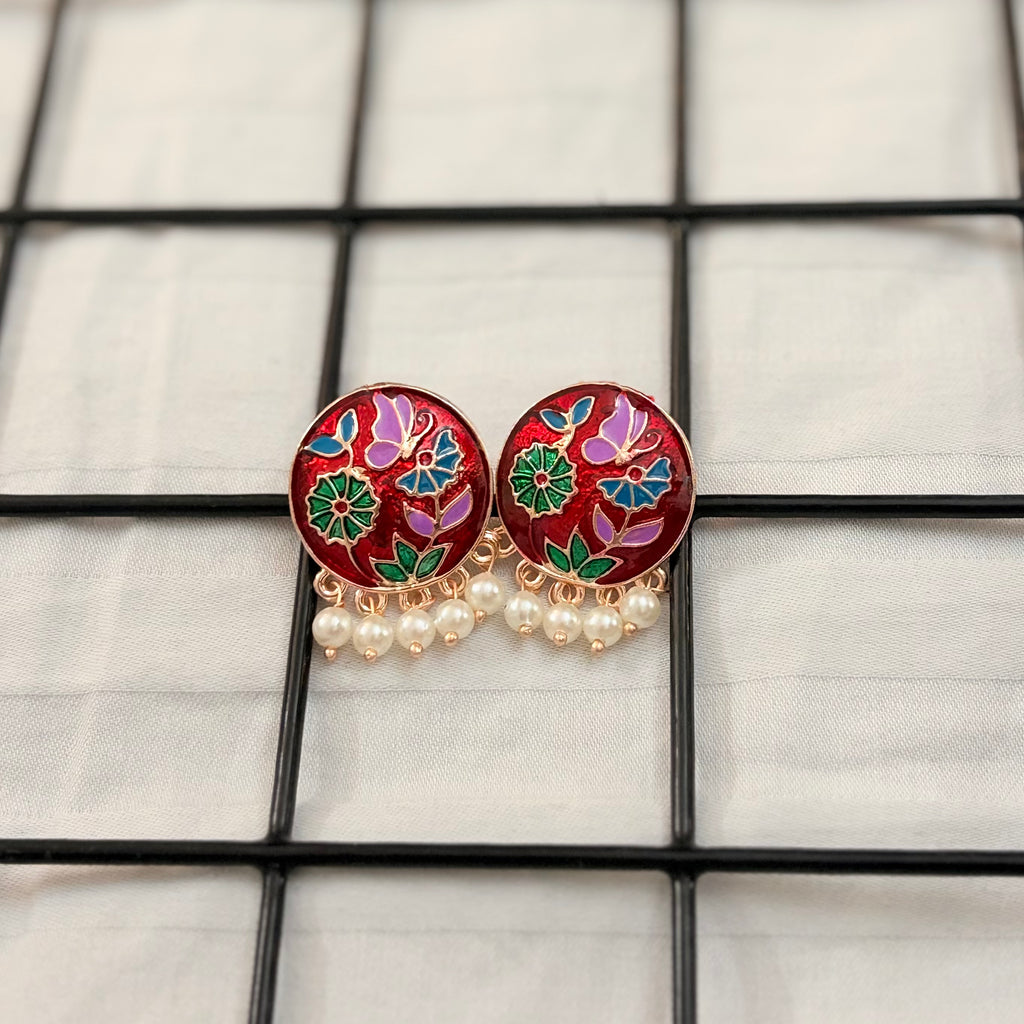 Bloom Meenakari Studs