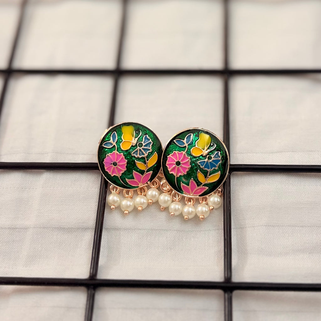 Bloom Meenakari Studs