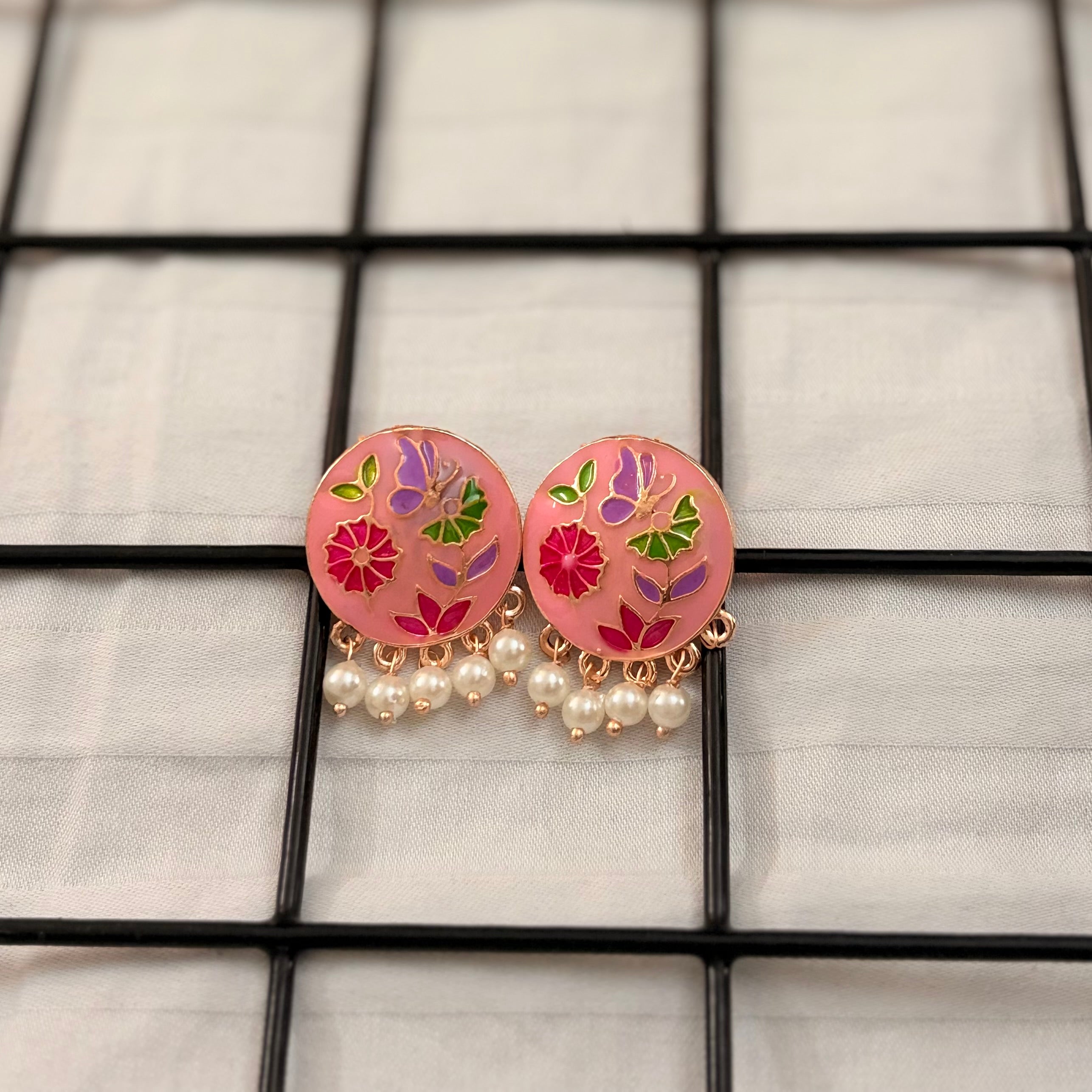 Bloom Meenakari Studs