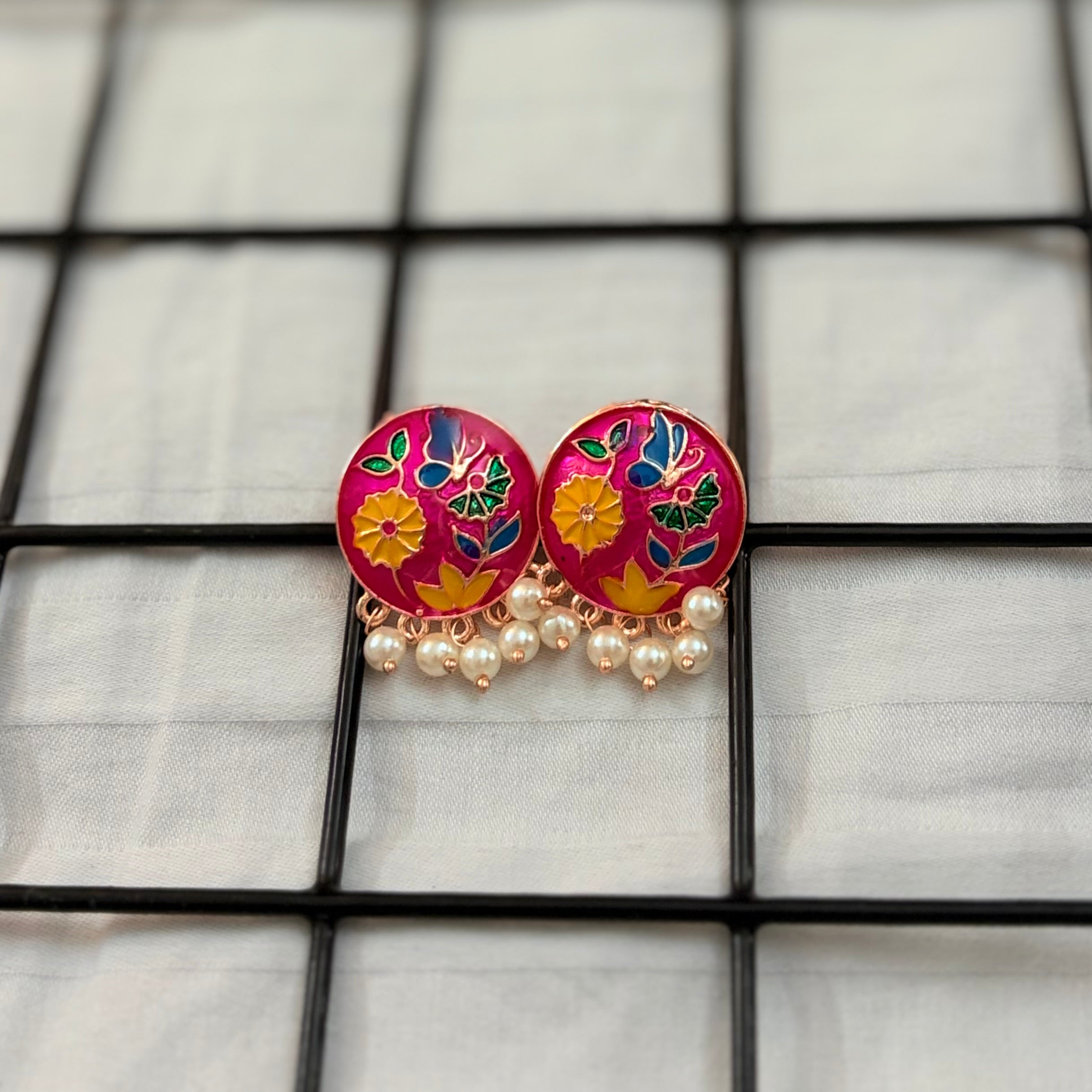 Bloom Meenakari Studs
