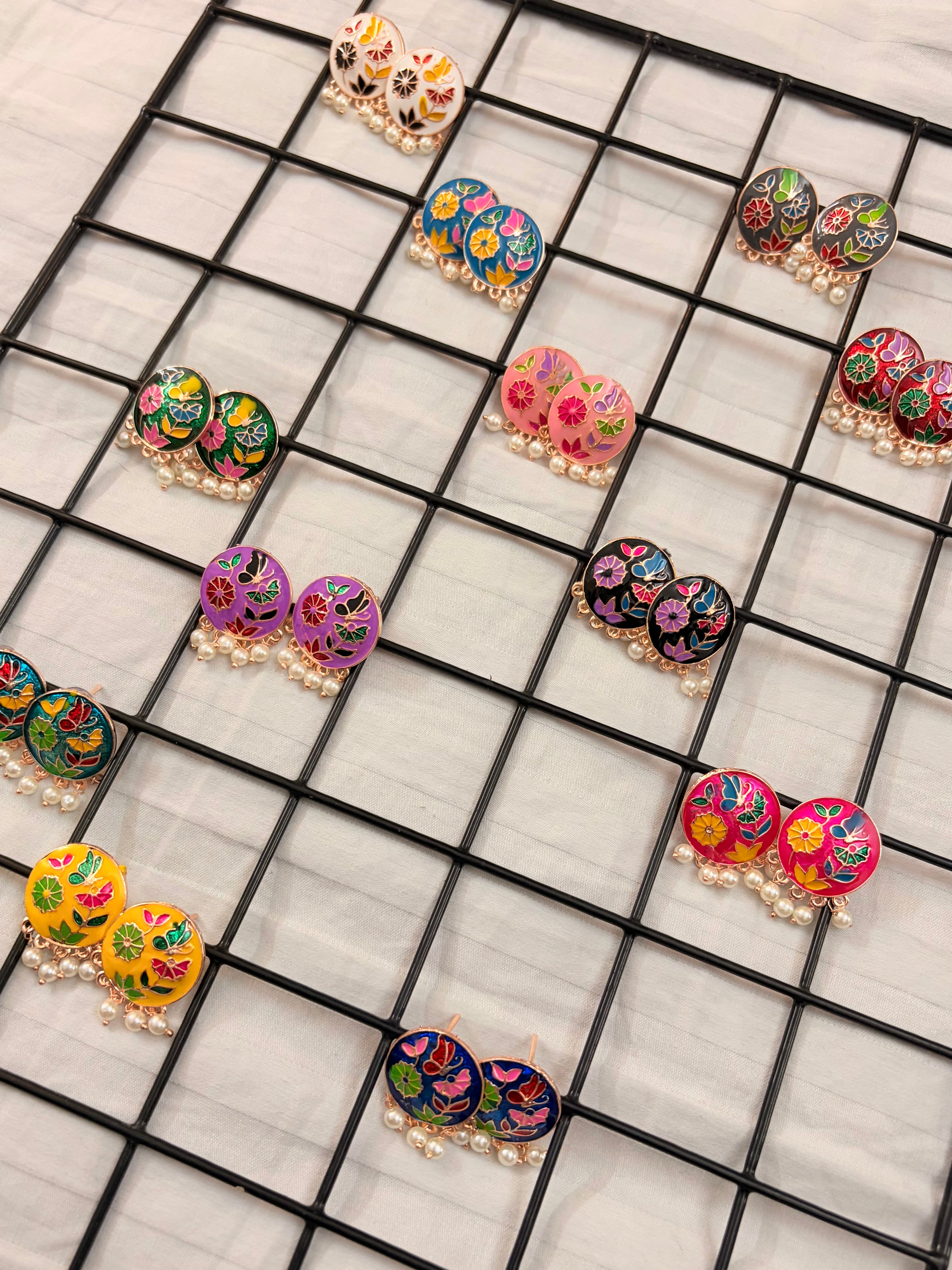 Bloom Meenakari Studs